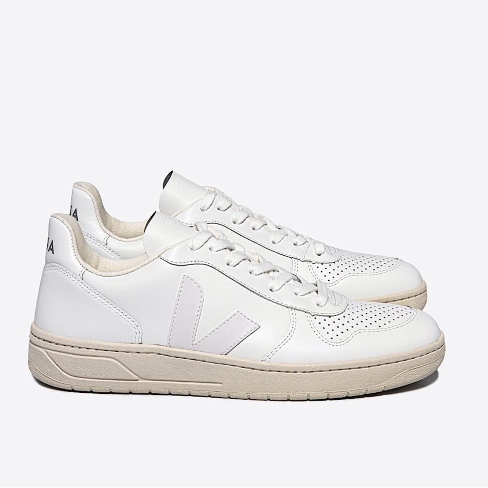 9 Veja women’s size 40 or men’s size 7 white sneakers